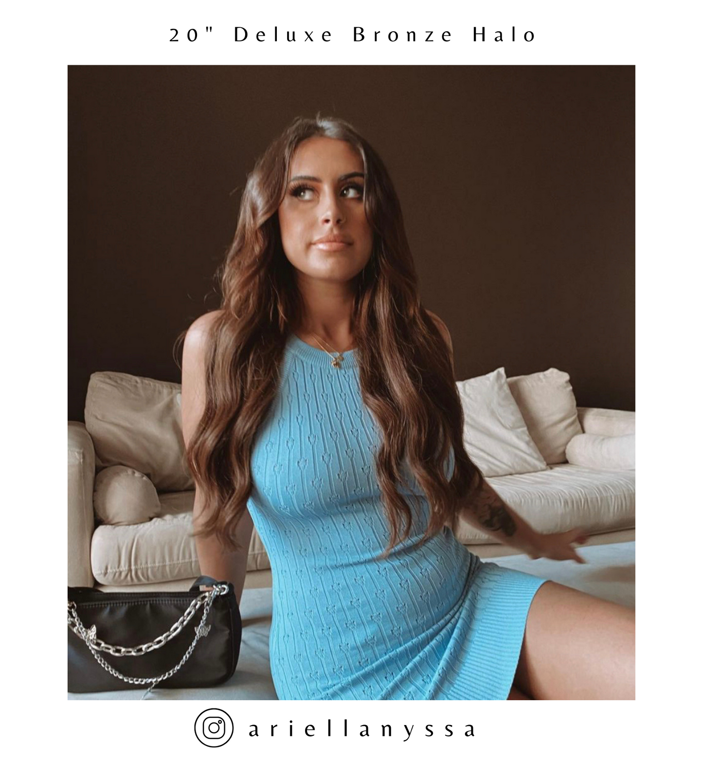 Bronze Brown #4 Clip In Hair Extensions 20-inch
