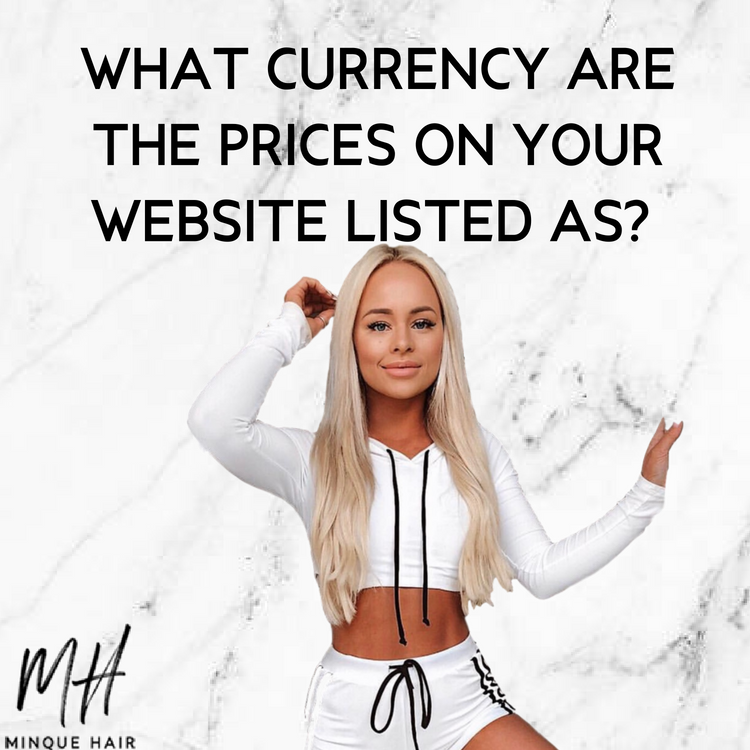 What currency are the prices on your website listed as?