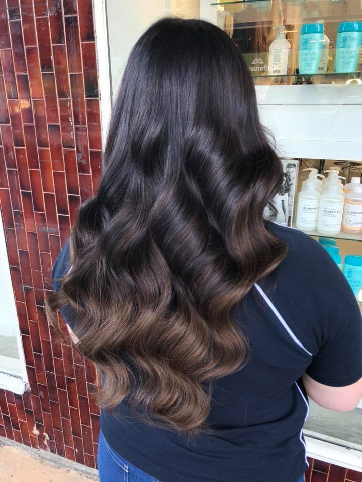brownie points #1b-4 balayage halo hair extensions 20inch classic